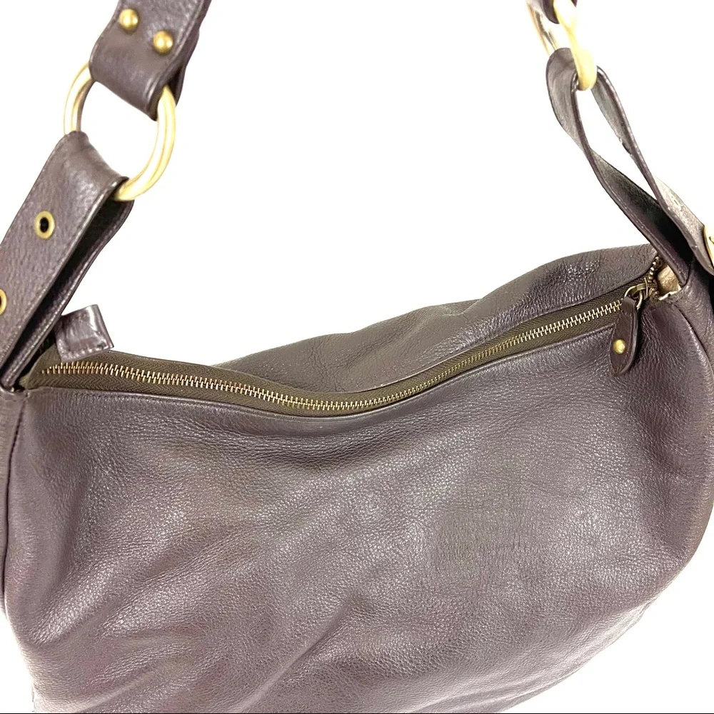 Aqua Madonna Calf Hair Leather Hobo Shoulder Bag